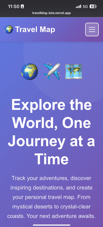 Travel Blog - Mobile